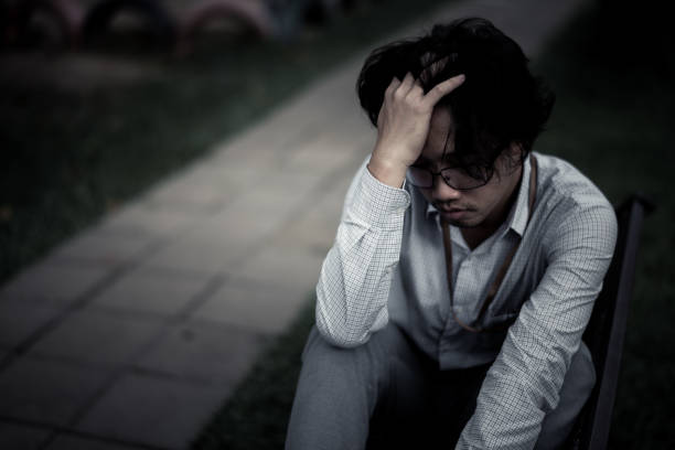 istock business man is stressed from his work. depression and anxiety concept. 866357702