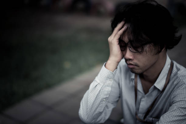 istock business man is stressed from his work. depression and anxiety concept. 866357804
