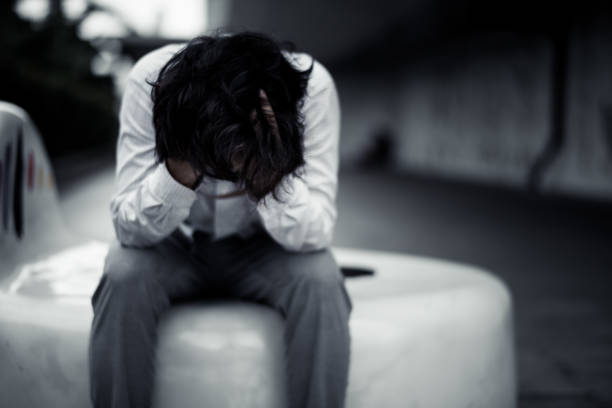 istock business man is stressed from his work. depression and anxiety concept. 866361008