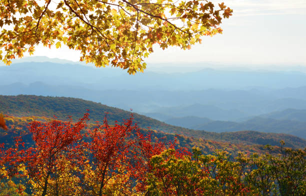istock Beautiful fall  mountain scenery in North Carolina. 866364762