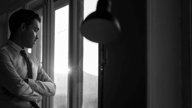 istock Monochrome image of a young business man 866371376
