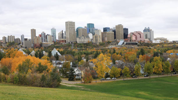 istock Edmonton, Canada cityscape with colorful aspen in foreground 866376078