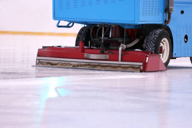 istock special machine ice harvester cleans the ice rink 866383534