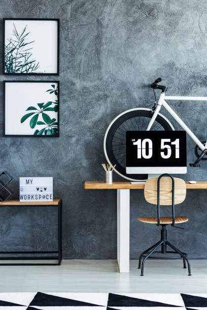 istock Wooden classic chair at desk 866389496
