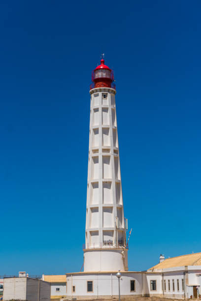 istock Lighthouse on the sea under blue sky on summer time 866392222
