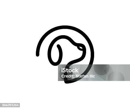 istock Dog icon 866393264