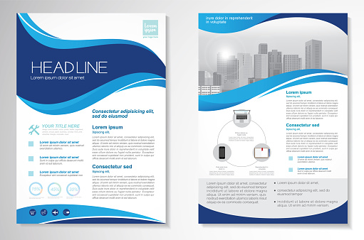 size A4, Front page and back page, infographics. Easy to use and edit.