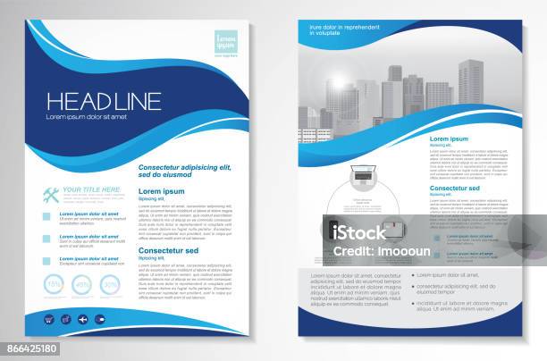 Vector Brochure Flyer Design Layout Template Stock Illustration - Download Image Now - Curve, Flyer - Leaflet, Plan - Document