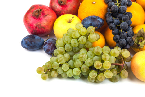 istock Fresh fruits isolated on a white background 866440624