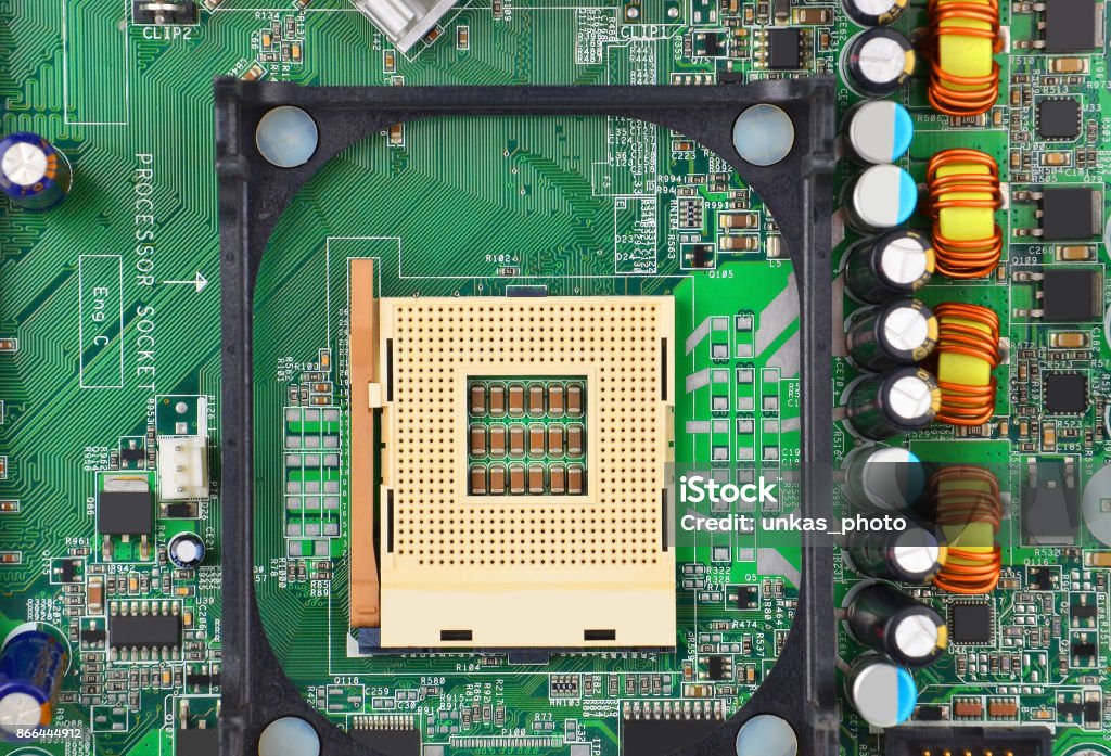 Socket Problem In Computer Computer Motherboard Cpu Socket Stock Photo - Download Image Now ...