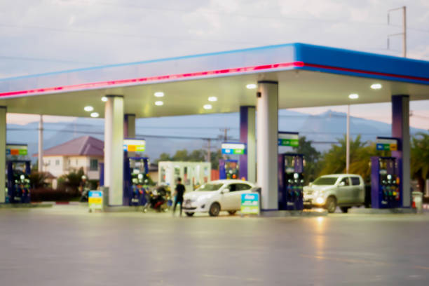 gas station blur for background