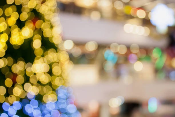 istock Abstract blurry bokeh Christmas with shopping mall defocused background 866447850