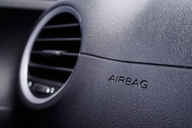 istock Safety airbag sign in the car 866448004