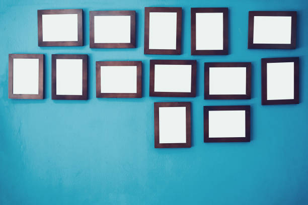 istock Photo frames on the colorful wall 866448058