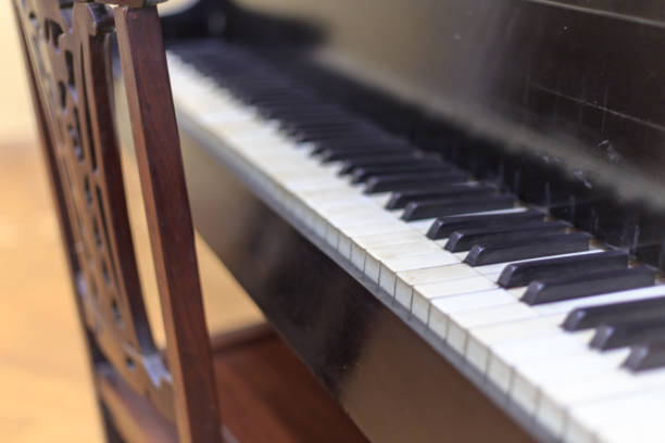 istock Old chair and piano macro image 866451194
