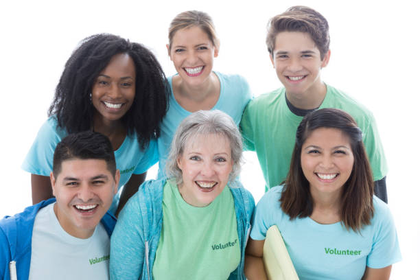 istock Diverse group of happy volunteers 866453386