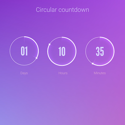 Clock Application Ui Elements Design Of Countdown Timer For Coming Soon ...