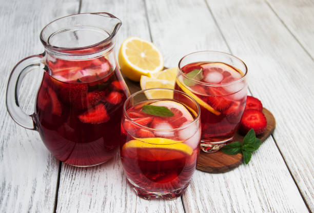 istock Glasses of lemonade with strawberries 866459786
