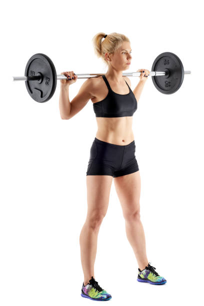istock Fitness girl doing barbell squats 866468220