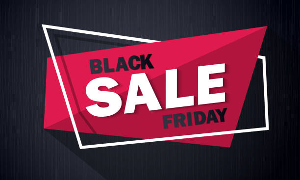 ilustrações de stock, clip art, desenhos animados e ícones de black friday sale inscription design template. black friday banner. special offer. vector illustration eps10 - tag