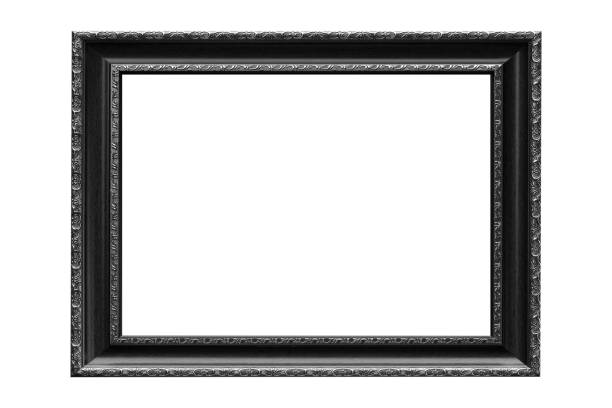 istock Black vintage picture frame isolated on white background. 866478506