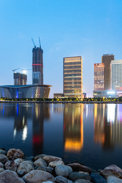 istock Dalian city waterfront downtown skyline,China 866483870