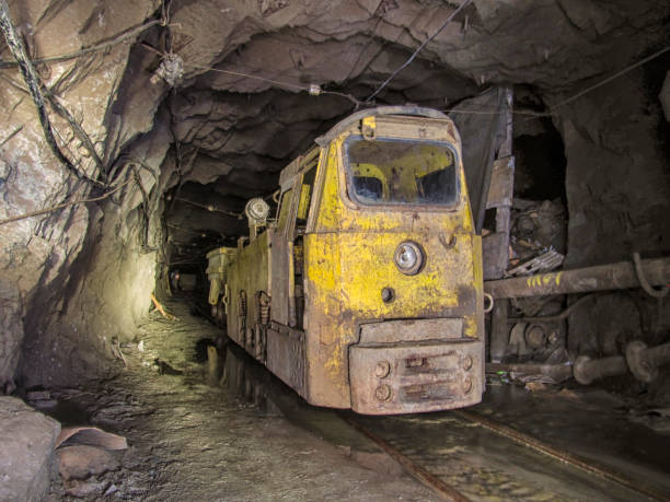 istock Locomotive in old mine 866484042