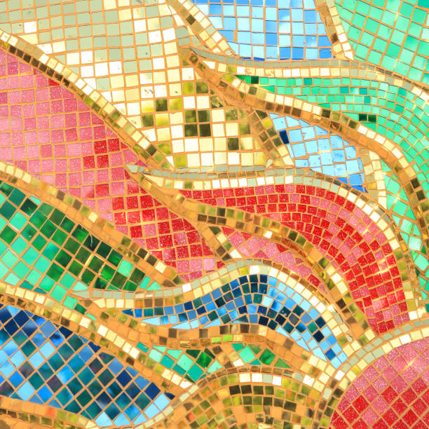 istock Colorful glass mosaic art and abstract wall background 866490952