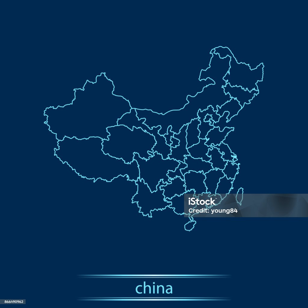 Chinese Map Vector China Map Stock Illustration - Download Image Now - Asia, Cartography ...