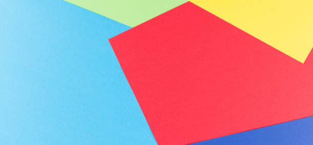 istock Color papers geometry flat composition background with yellow, green, red and blue tones 866502714