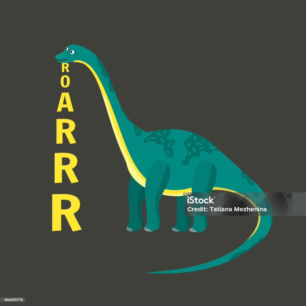 Ilustración de Rugido De Dinosaurio De Diplodocus De Vector De Dibujos  Animados Plana Con Texto Vertical y más Vectores Libres de Derechos de  Tarjeta de cumpleaños - iStock