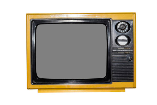 istock Vintage old television isolated on white background 866514450