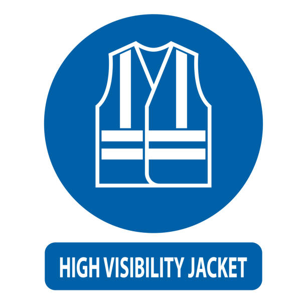 istock High visibility jacket icon. Safety equipment. Protective workwear. Protective safety clothing with reflective stripes. 866521898