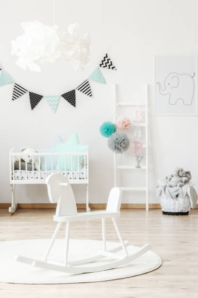 istock White wooden rocking horse 866529966