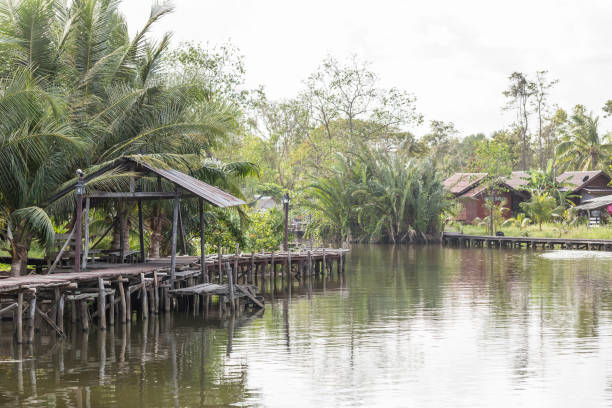 istock The wood bridge at Klongdan River 866530524