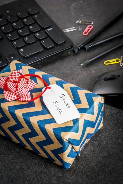 istock Office Christmas concept, secret Santa 866534556