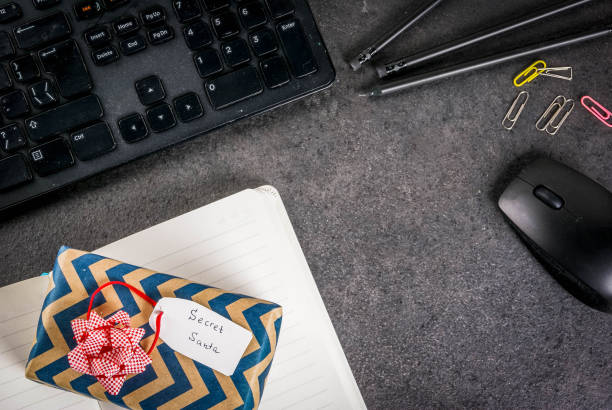 istock Office Christmas concept, secret Santa 866534590