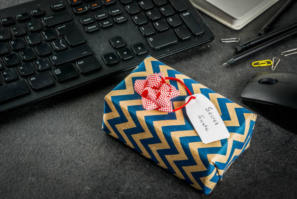 istock Office Christmas concept, secret Santa 866534662