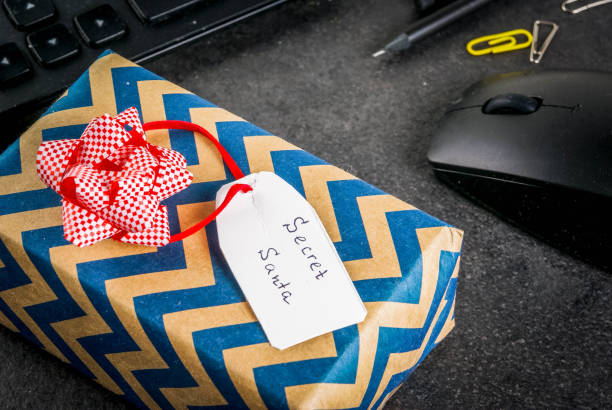 istock Office Christmas concept, secret Santa 866534668