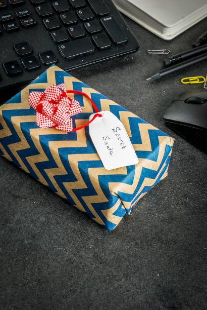 istock Office Christmas concept, secret Santa 866534750