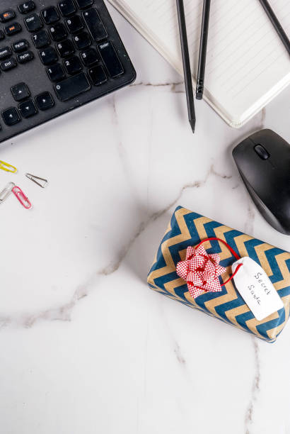 istock Office Christmas concept, secret Santa 866534898