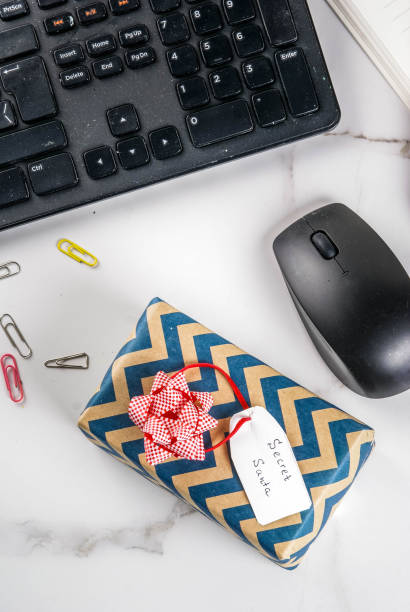 istock Office Christmas concept, secret Santa 866534972
