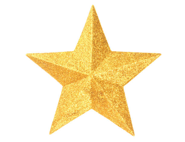 istock Gold Christmas star on white 866538572