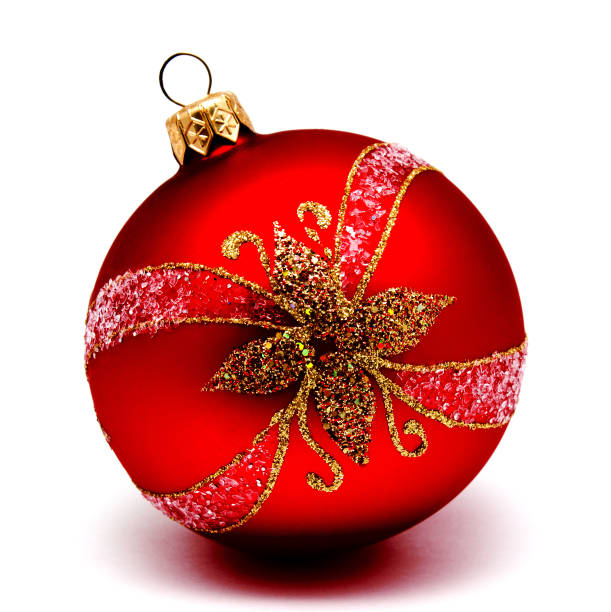 istock Christmas decoration red ball  isolated 866539716