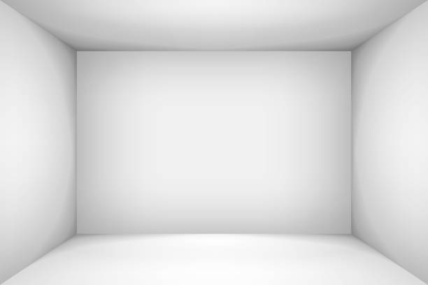 istock The inner space of the box. Empty white room. Vector design illustration. Mock up for you business project 866547072