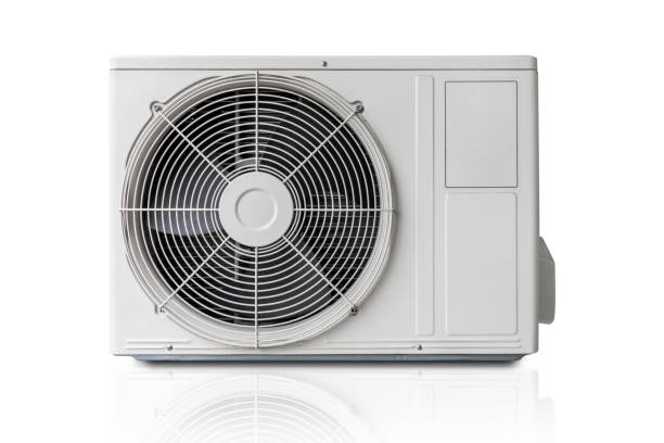 istock White metal air conditioner unit isolated on white background 866547568