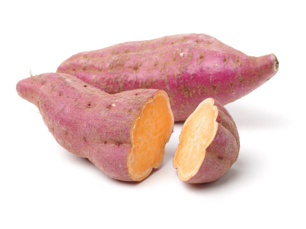 Sweet potato  isolated on white background. Sweet potato  isolated on white background. basket healthy eating vegetarian food studio shot stock pictures, royalty-free photos & images