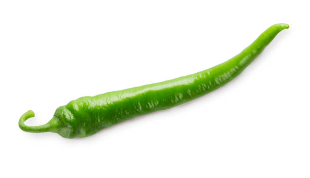 istock One green chili pepper closeup isolated on white background 866554888