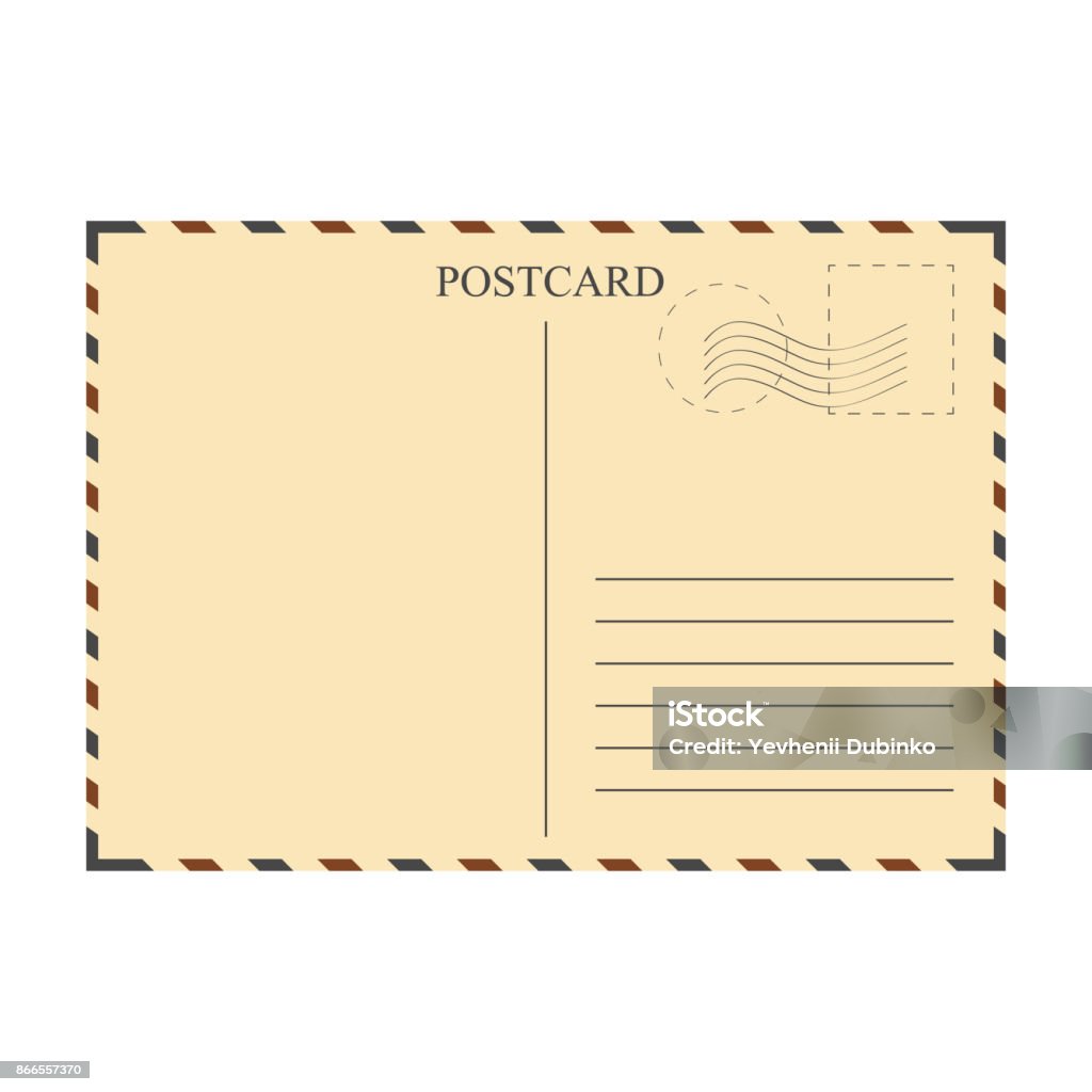 Vintage postcard, template Vintage postcard, mail template. Space for text. Vector illustration Postcard stock vector