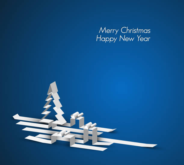 종이 줄무늬에서 만든 메리 크리스마스 카드 - christmas card christmas greeting card 2013 stock illustrations